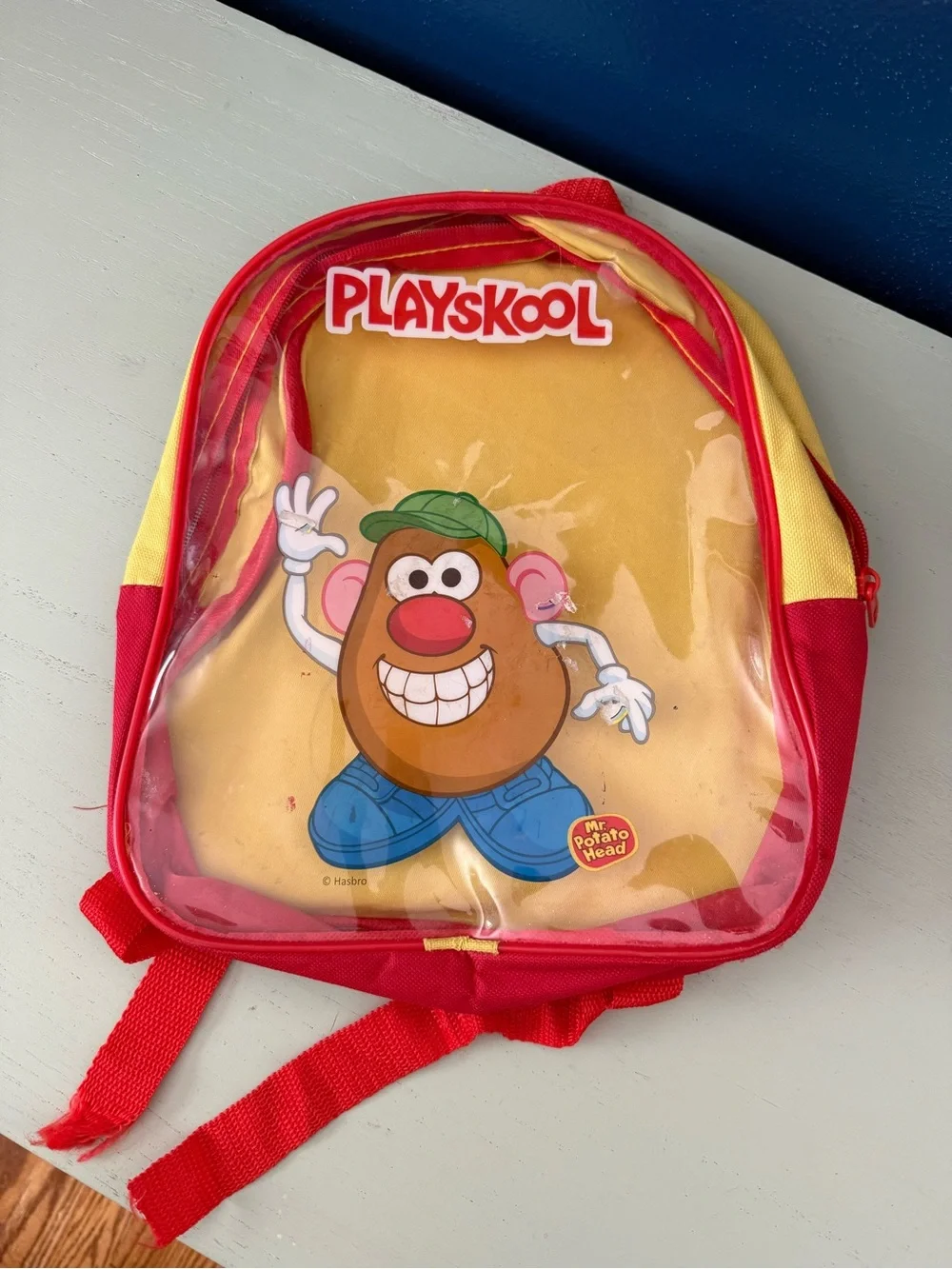 Vintage Playskool Mr. Potato Head Children's Kids Clear Backpack Toy Story Bag